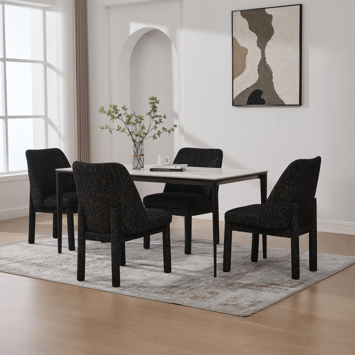Wide Minimalist Dining Chair