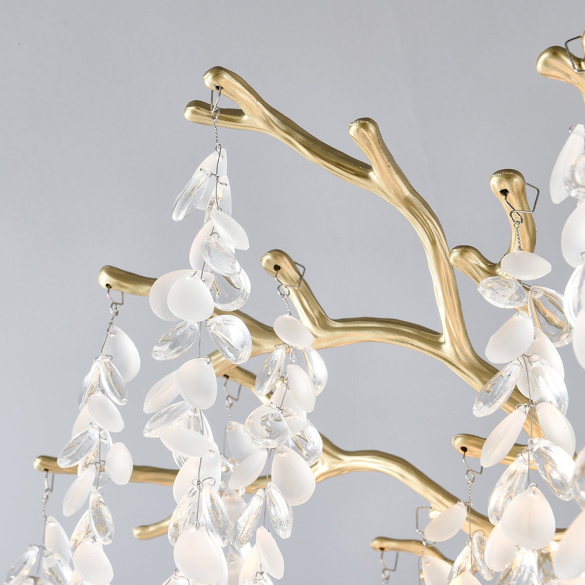 6-Light Chandelier Crystal Ceiling Lamp in Gold