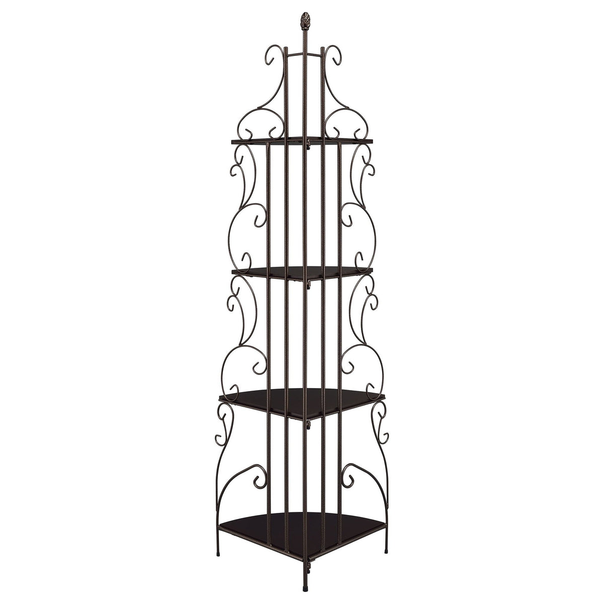4 Shelf Corner Bookcase - Cappuccino