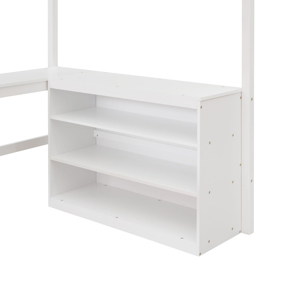 Loft Bed With Shelves With Desk