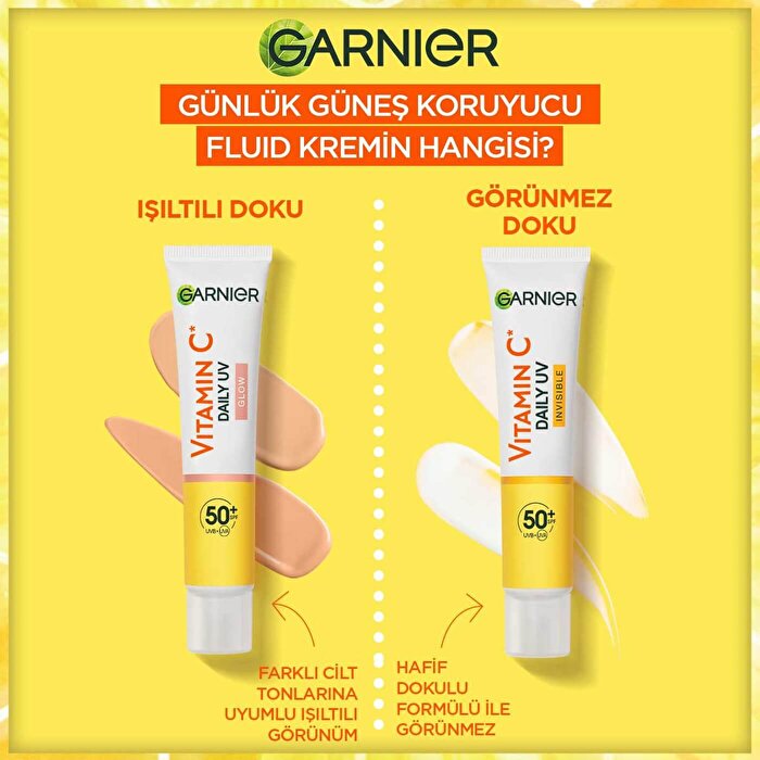 Garnier Vitamin C Daily Sunscreen SPF50+ - 40ml | Brightening Formula