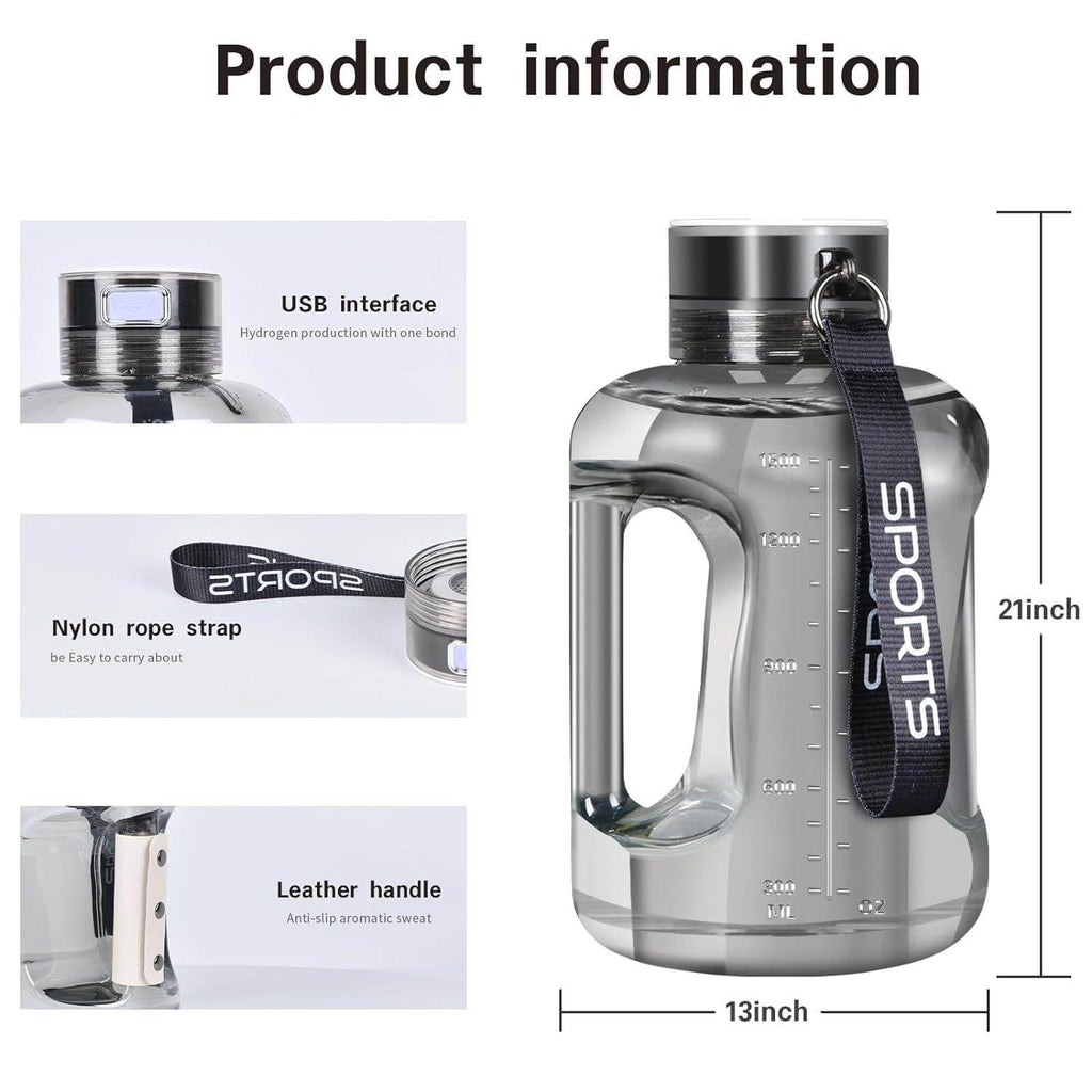 Portable Hydrogen Water Bottle 1.5L Rich Molecular