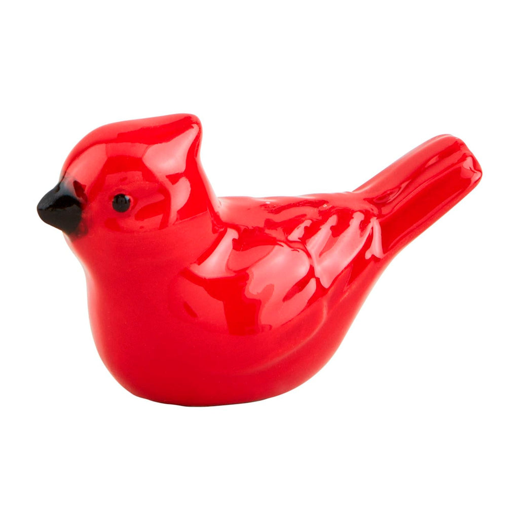 Hand-Painted Red Ceramic Pocket Cardinal