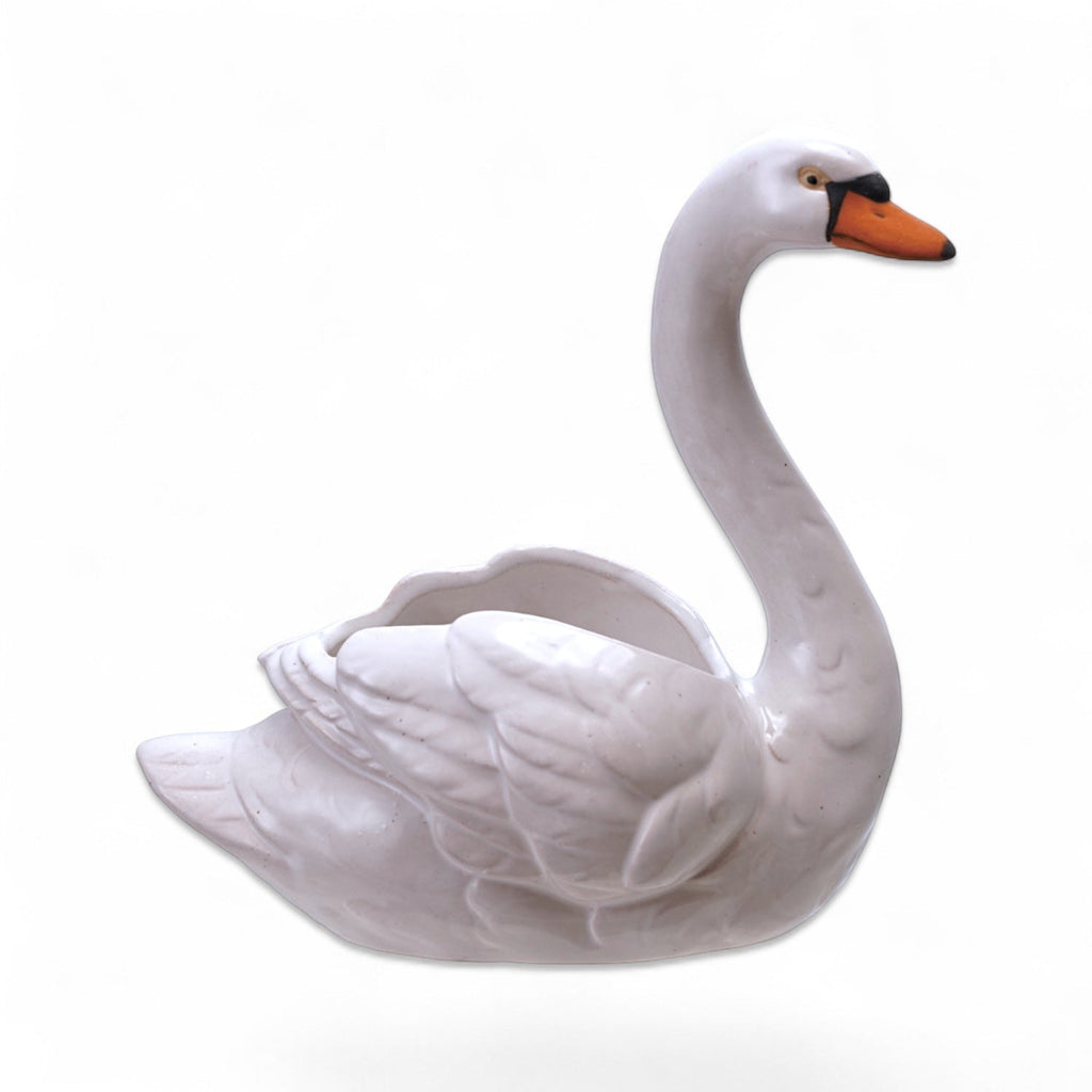 Mini White Swan Ceramic Dish