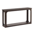 Console Table With Open Arch Cutouts For Living Room Hallway - Espresso