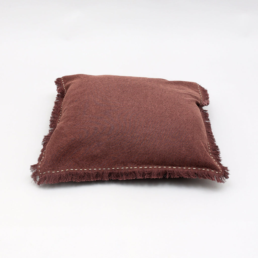 The Handwoven Fringe Cotton-Linen Pillow