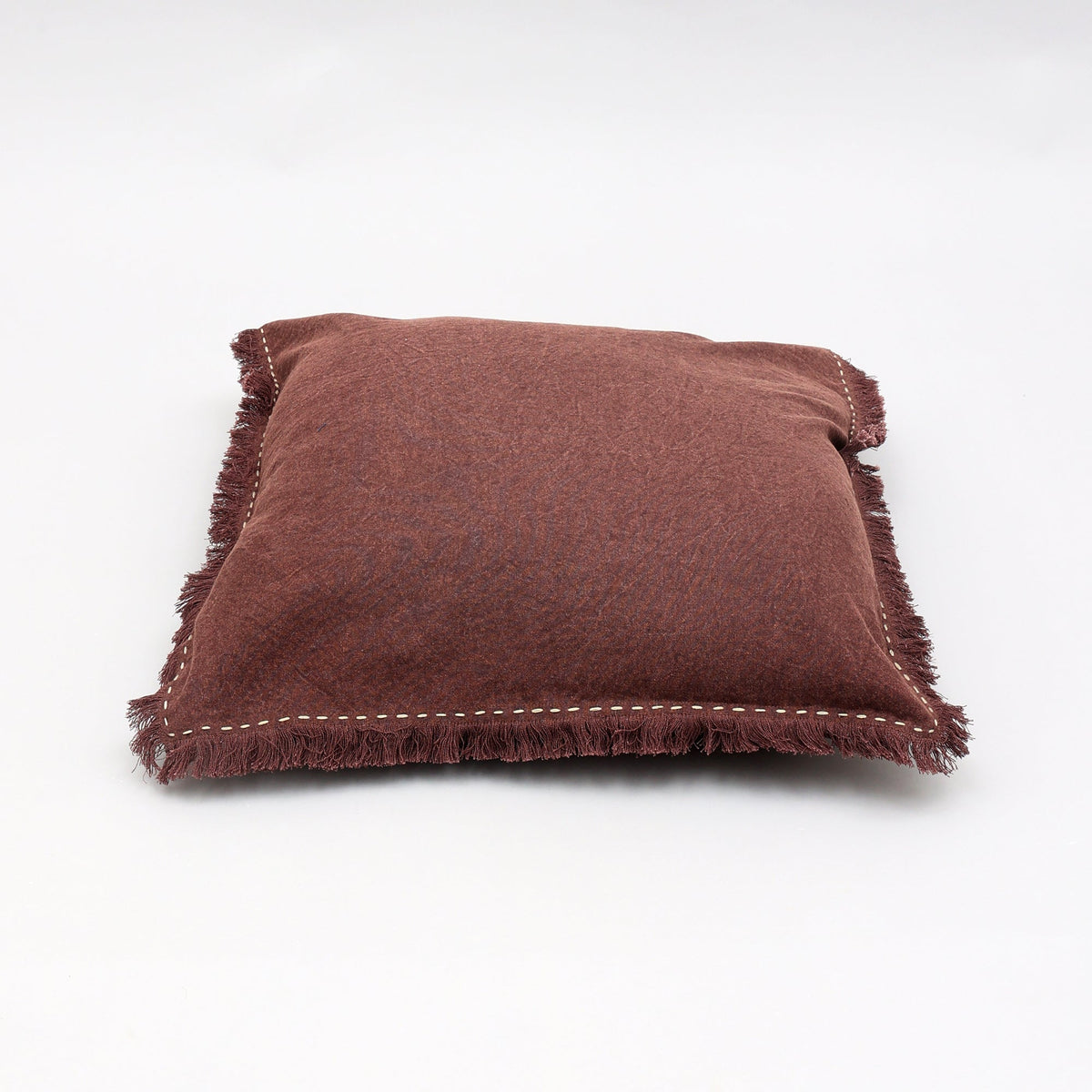 The Handwoven Fringe Cotton-Linen Pillow