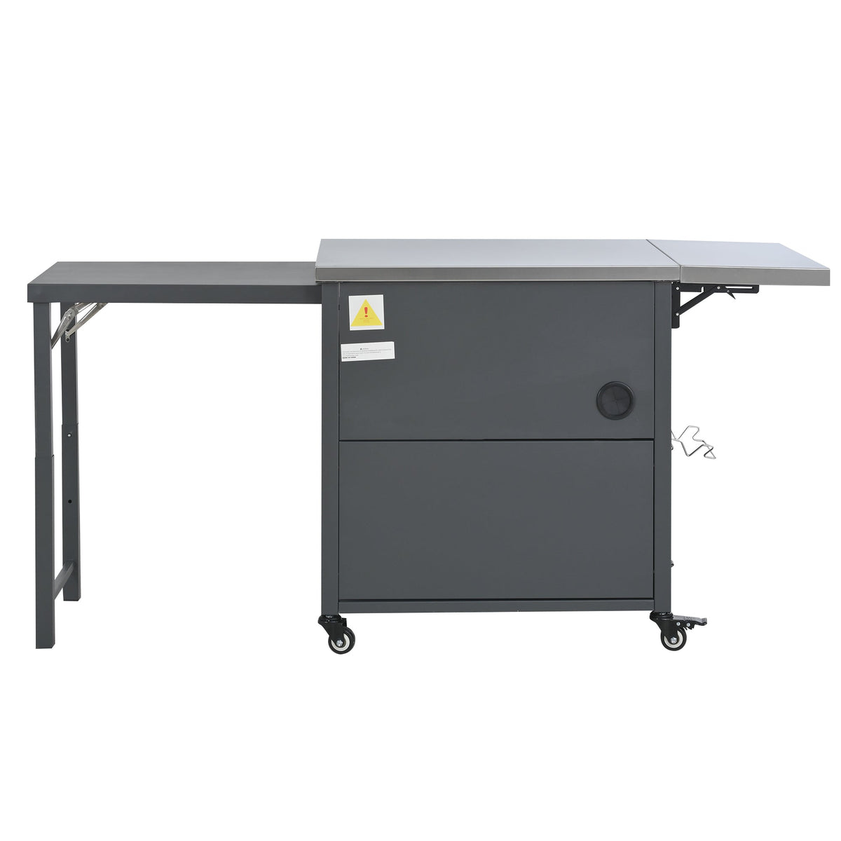 Foldable Outdoor Prep Station BBQ Cart Patio Dining Cart