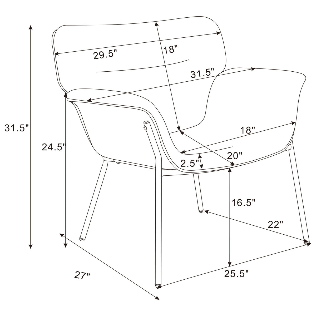 Davina - Arm Accent Chair