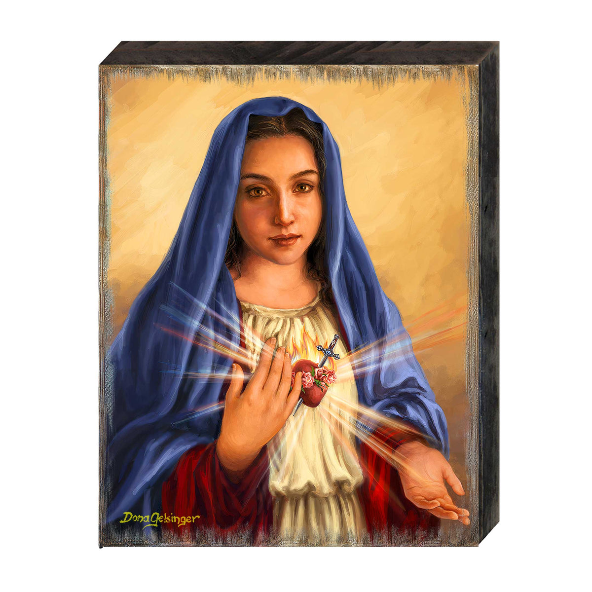 Immaculate Heart of Mary Wall Art by D. Gelsinger - Nativity Holiday Decor  - 95686B-DG