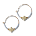 Faithful Cross Earrings-Sky Blue | Beaded Earrings for Women