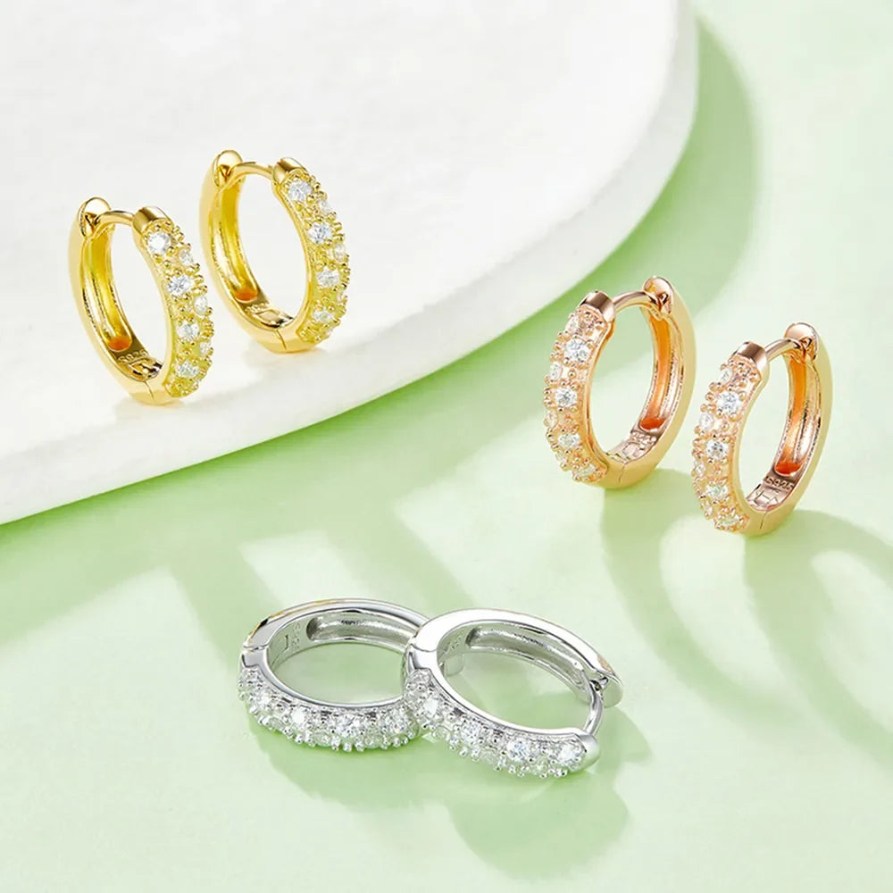 Sparkala™ 925 Sterling Silver Huggie Earrings