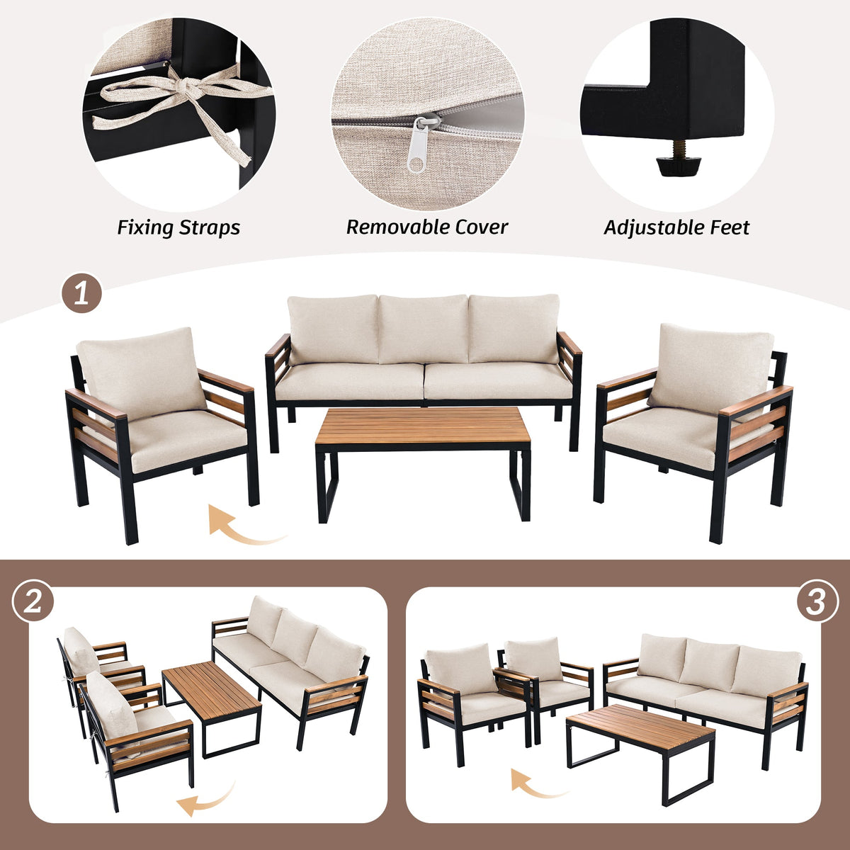 Go 4-Piece Outdoor Furniture Sofa Set