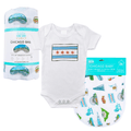Chicago Flag Baby Gift Bundle Swaddle, Bib, and Onesie