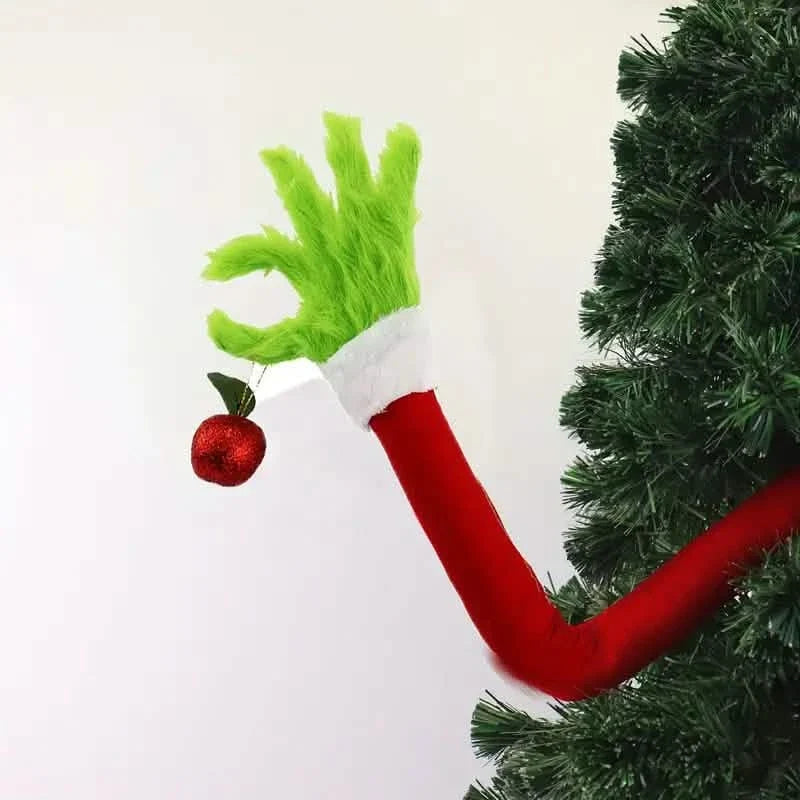 Christmas Poseable Bendable Grinch Furry Elf Decorations