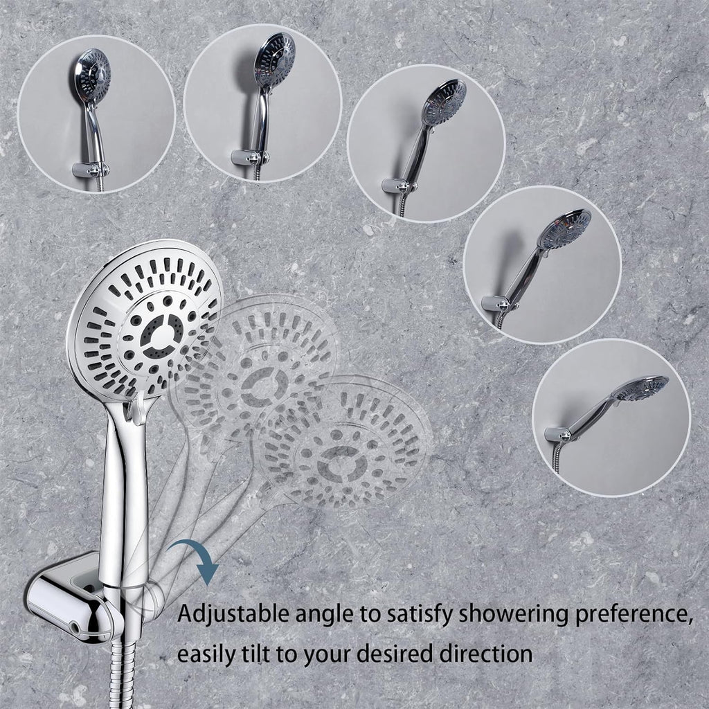Adjustable Handheld Shower Head Holder with 1/2-Inch Connection