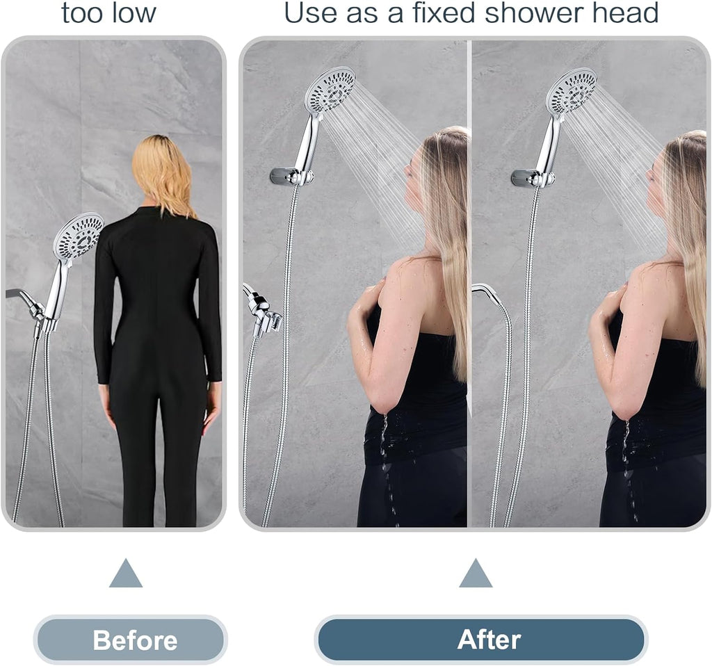 Adjustable Handheld Shower Head Holder with 1/2-Inch Connection