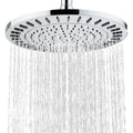 9-Inch Waterfall Rain Shower Head with Adjustable Angle and Anti-Clog Silicone Nozzles