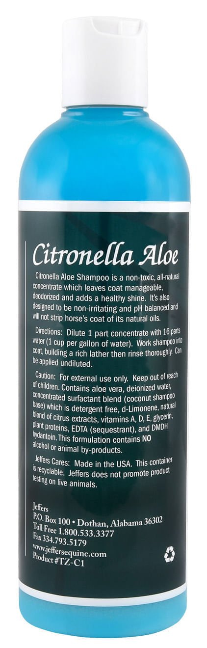 Jeffers Equine Citronella Aloe All-Natural Horse Shampoo