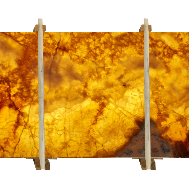 Cola Honey Onyx Translucent Bookmatching Slabs Polished - Livfloors Collection