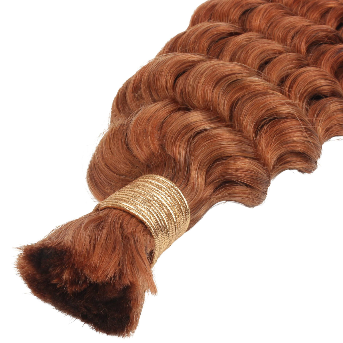 Copper Deep Wave Color 350 Bulk 100% Human Braiding Hair