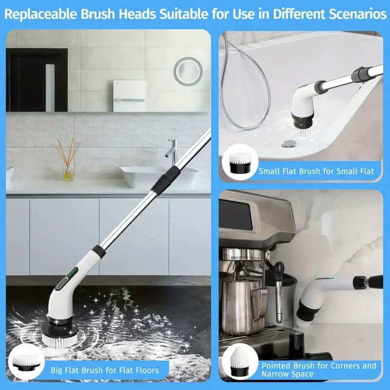 Cordless Electric Dual Adjustable Speed Spin Scrubber