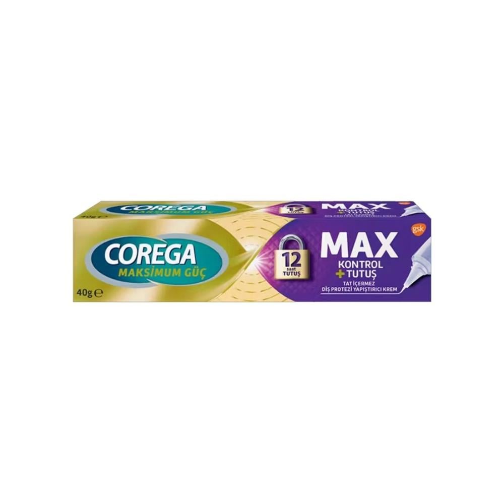 Corega Max Control Denture Adhesive Cream 40g - Strong Hold | Dental Care