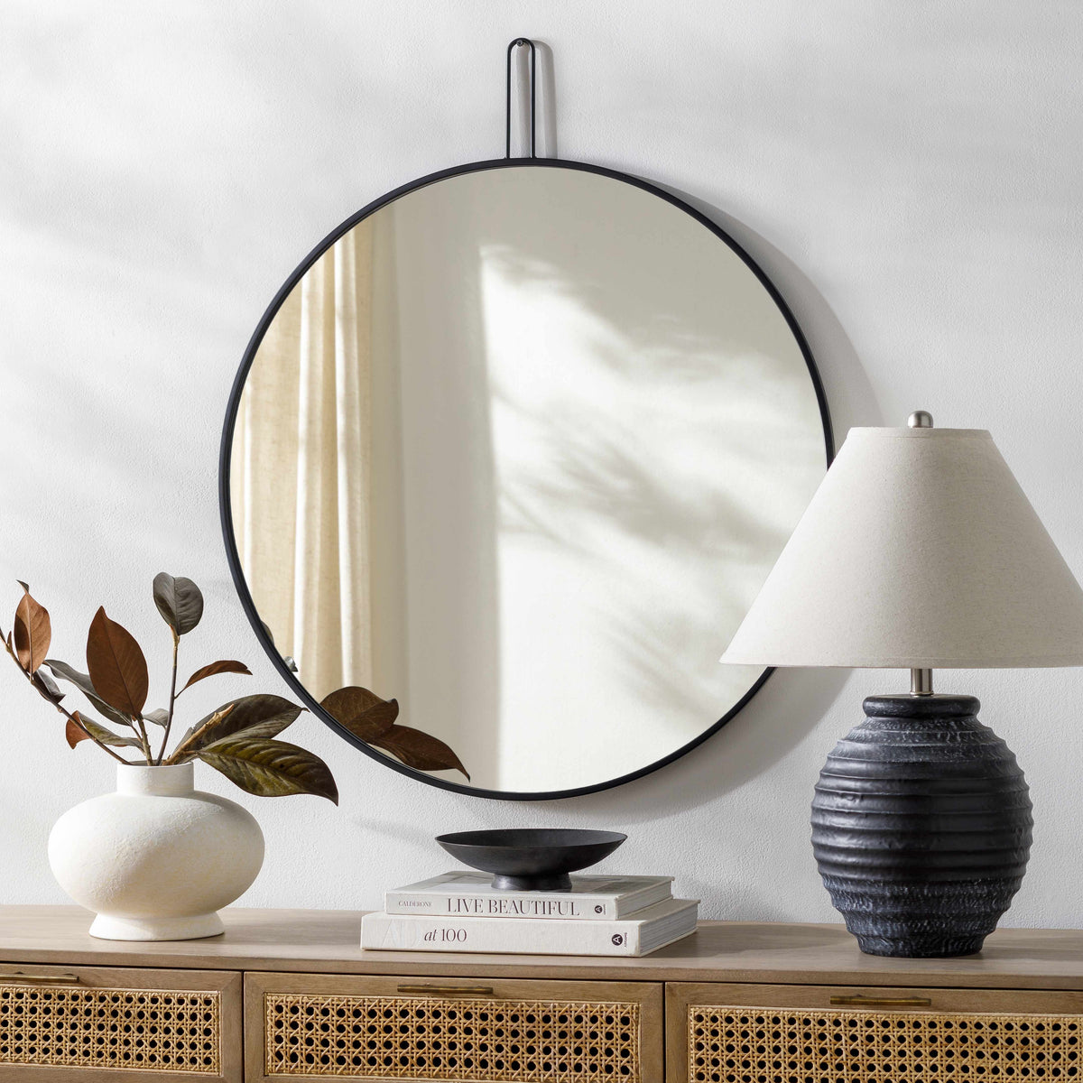 Comaltepec Black Metal Mirror - Clearance