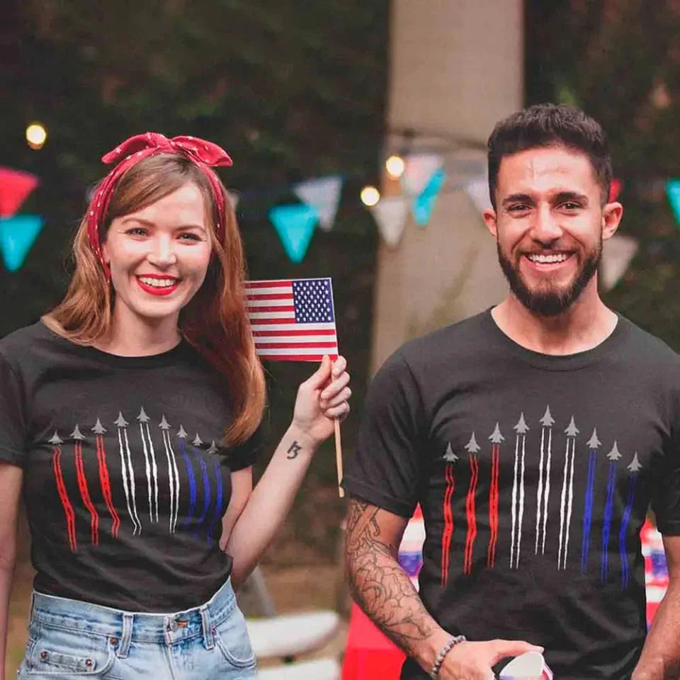 Air Force Flyover Red White And Blue for Adult and Kids T-shirt