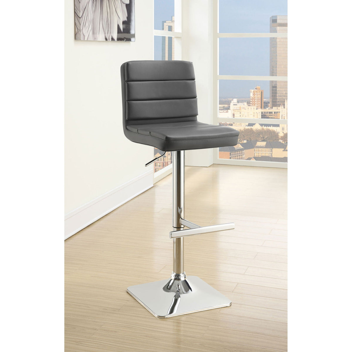 Adjustable Bar Stool (Set of 2) - Gray