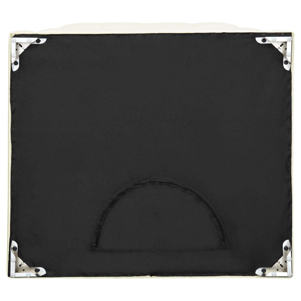 Cordelia - Square Ottoman - White
