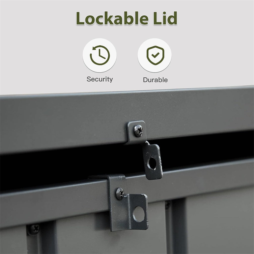 120 Gallon Outdoor Storage Deck Box Waterproof
