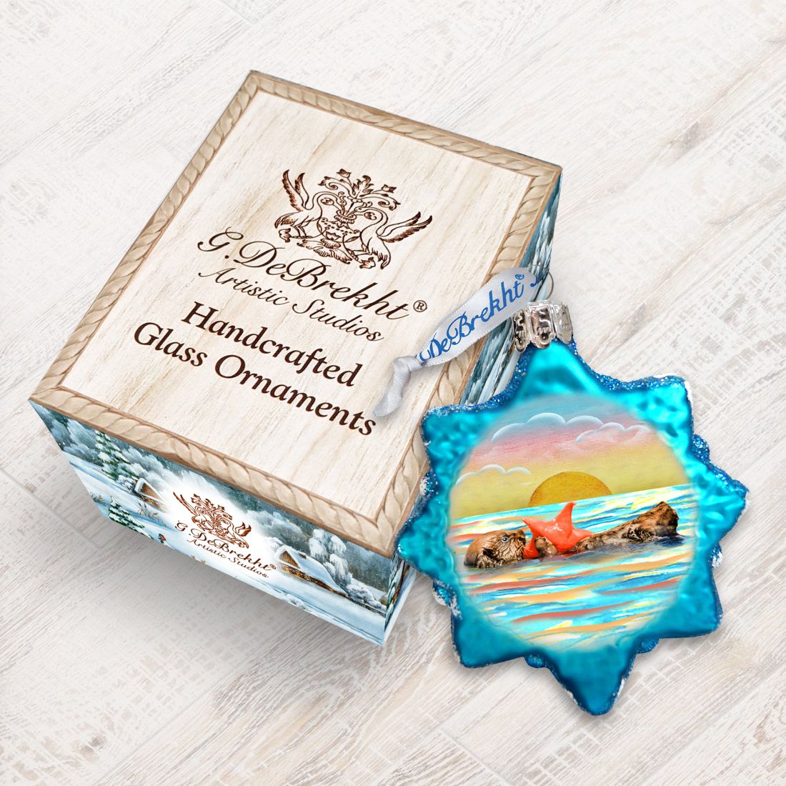 Shell Mercury Glass Ornament by G. DeBrekht - Coastal Holiday Decor - 775481