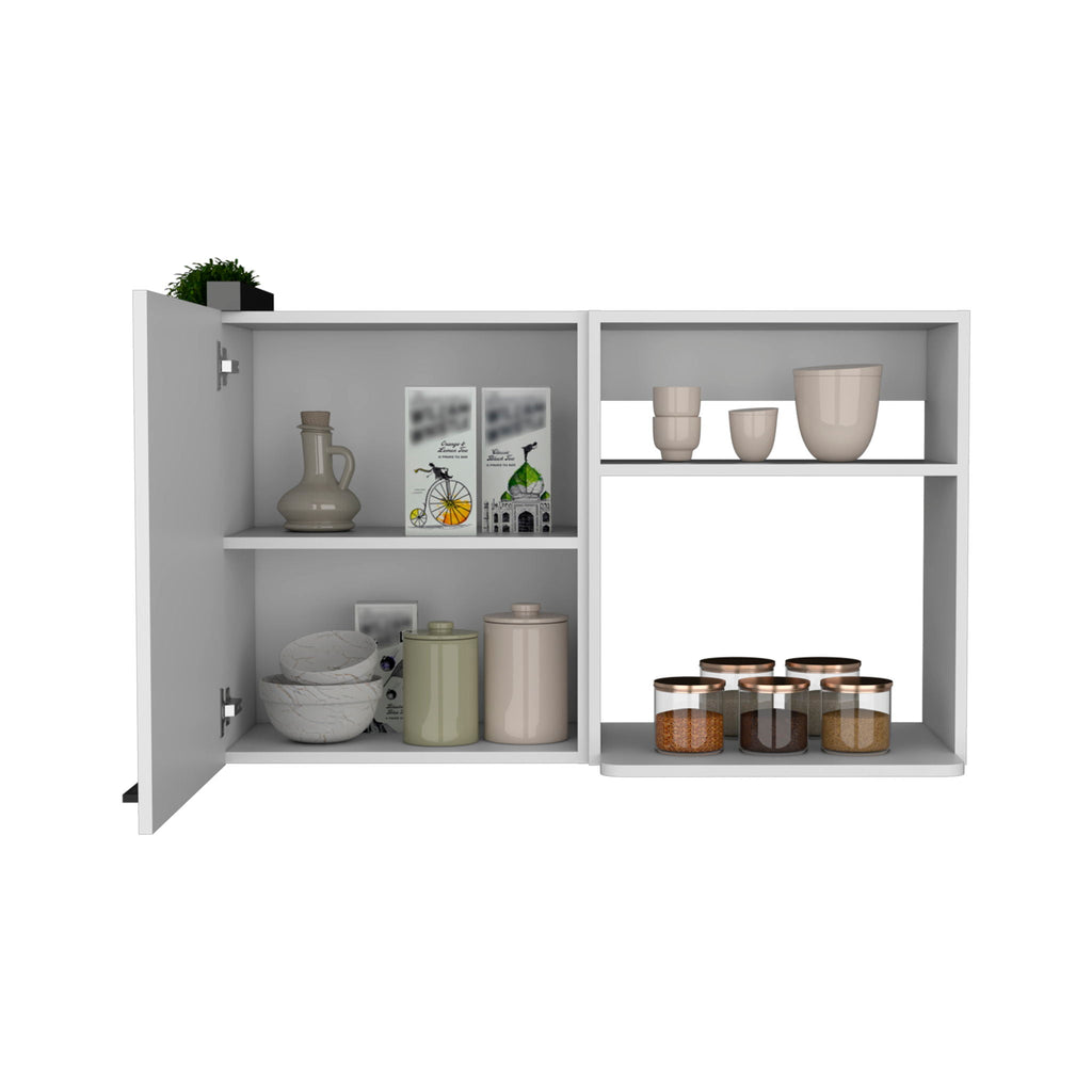 Burwood Kitchen Wall Cabinet with 2 Doors and Shelves - White