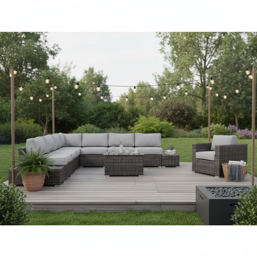 Stylish Entertainment Sectional Set, Outdoor Living