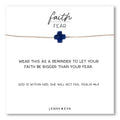 Faith Over Fear Cross Necklace-Lapis Lazuli