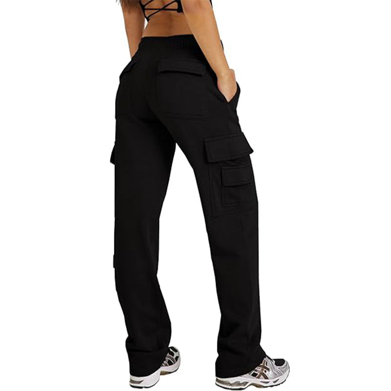Women's Wide Leg Cargo Pants – High Waist, Multi-Pocket, Loose Fit