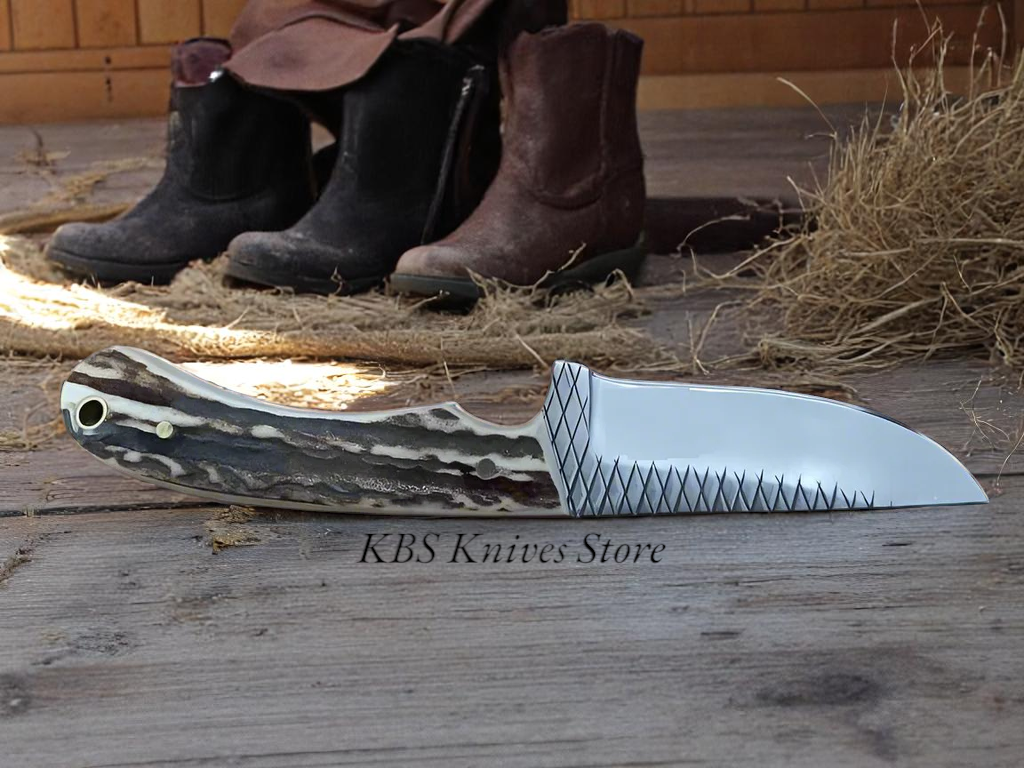 Cowboy Belt Knife – Antler Horn Handle