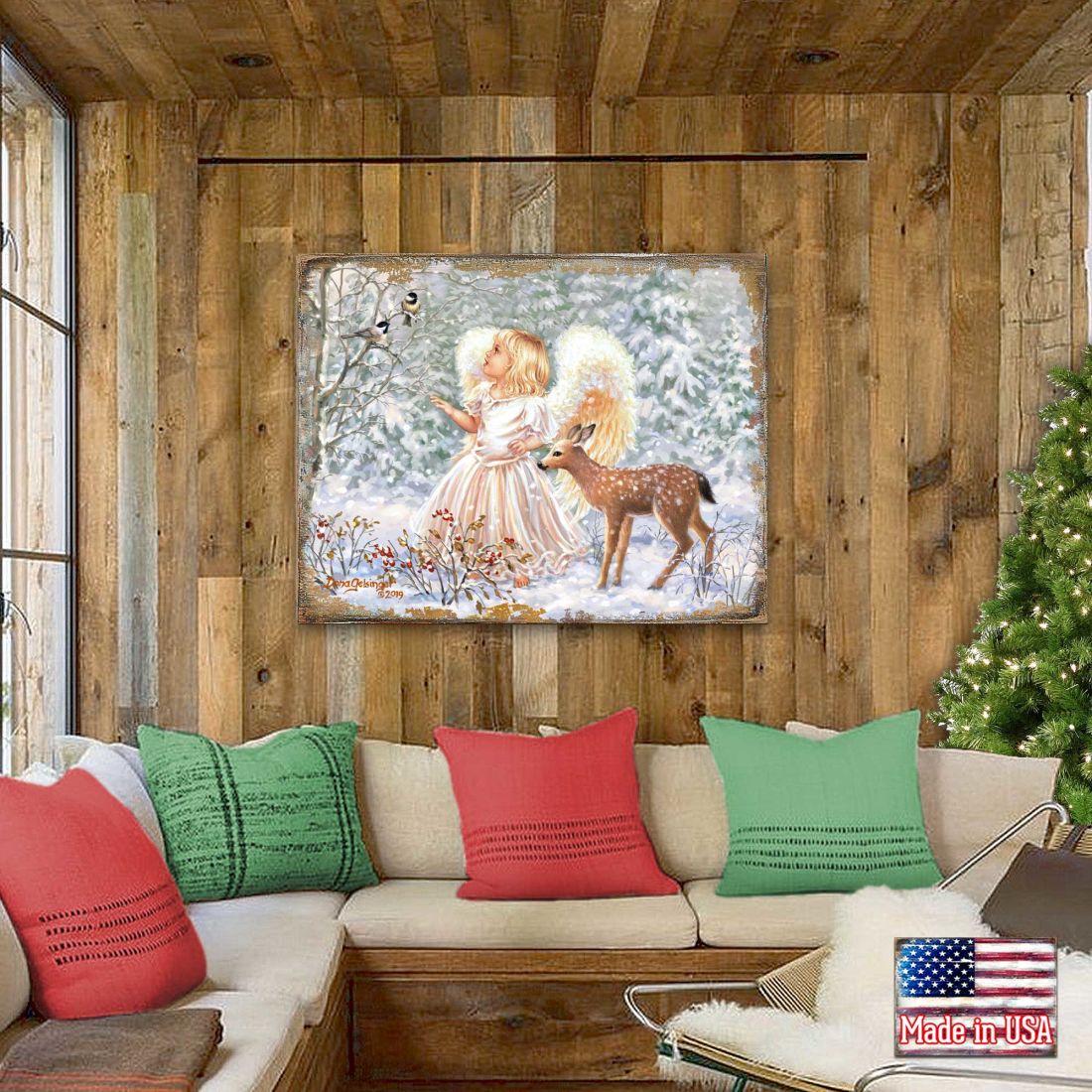 Sweet Christmas Blessings Wooden Wall Art by D. Gelsinger - Nativity Holiday Decor - 95660B-1703