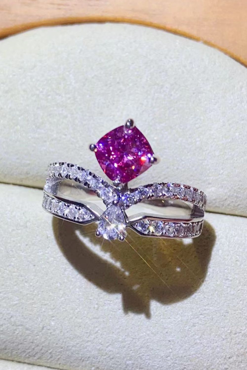 At Your Best 1 Carat Pink Pink Sparkala™ Ring (Platinum Over Pure Sterling Silver)