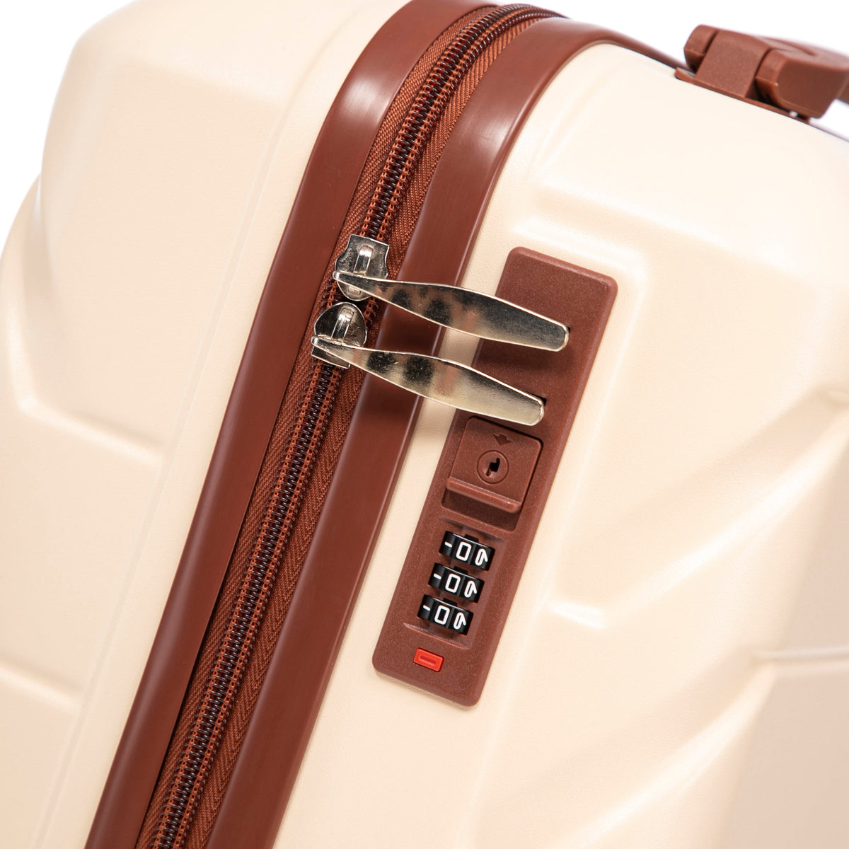 14'/20' 2-Piece Beige ABS Spinner Wheel Luggage Set