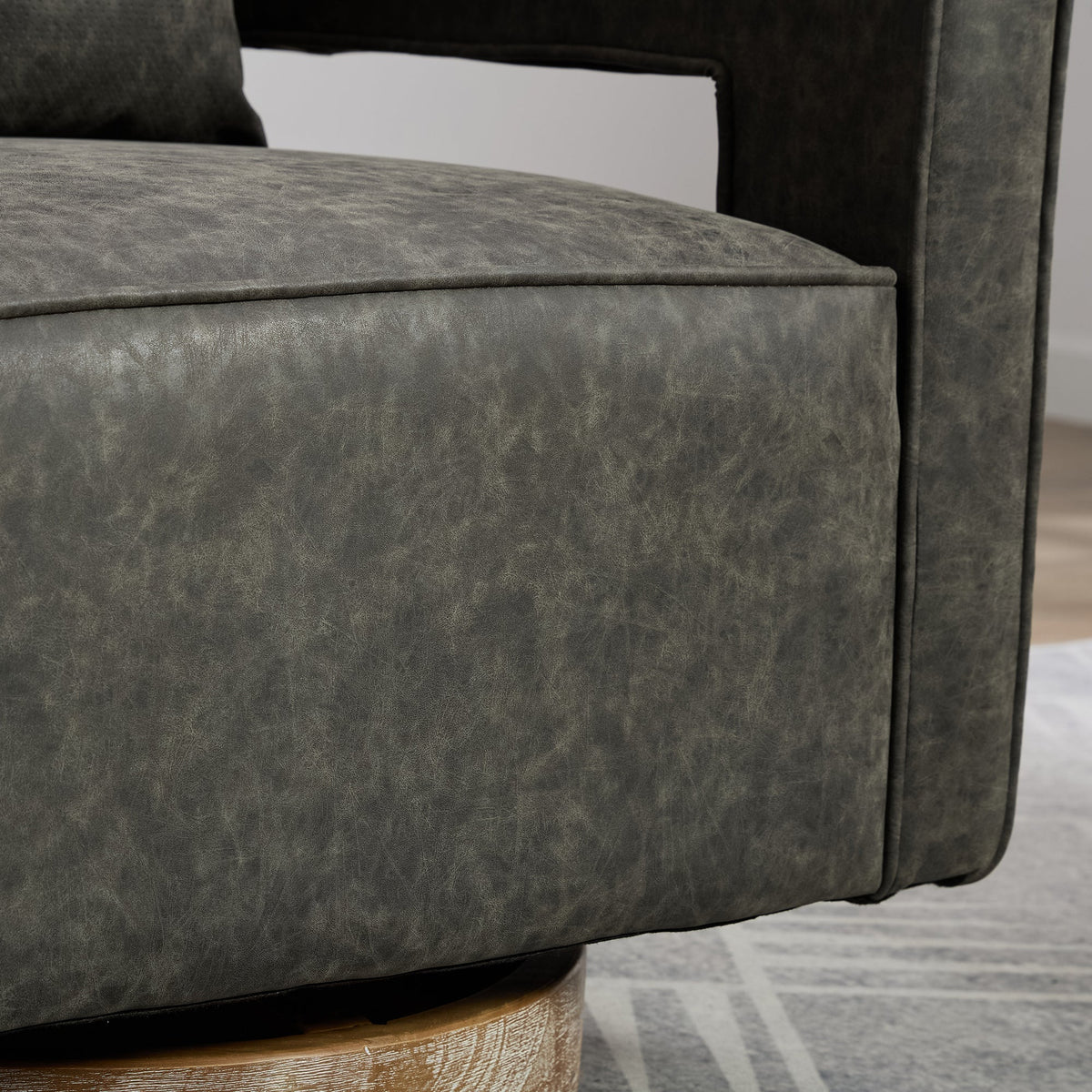 29.1"W Swivel Accent Open Back Barrel Chair