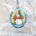 Snowman's Gift Mercury Glass Ornaments by G. Debrekht - Christmas Santa Snowman Decor - 776015