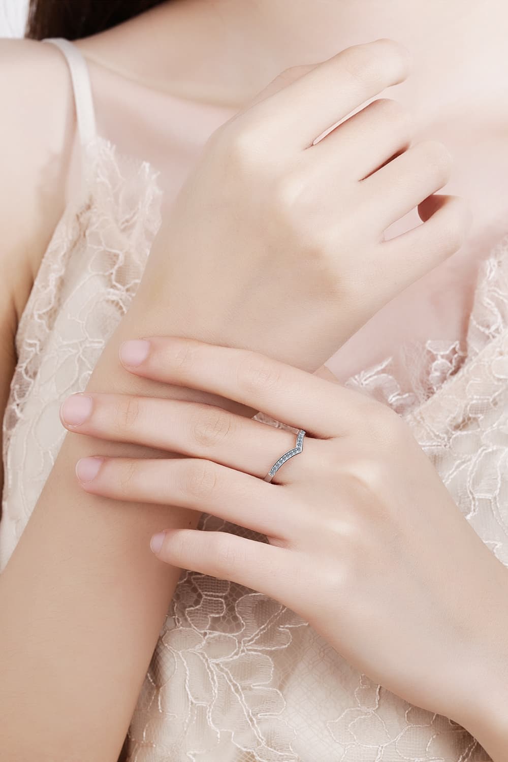 Minimalist Sparkala™ Rhodium-Plated Ring