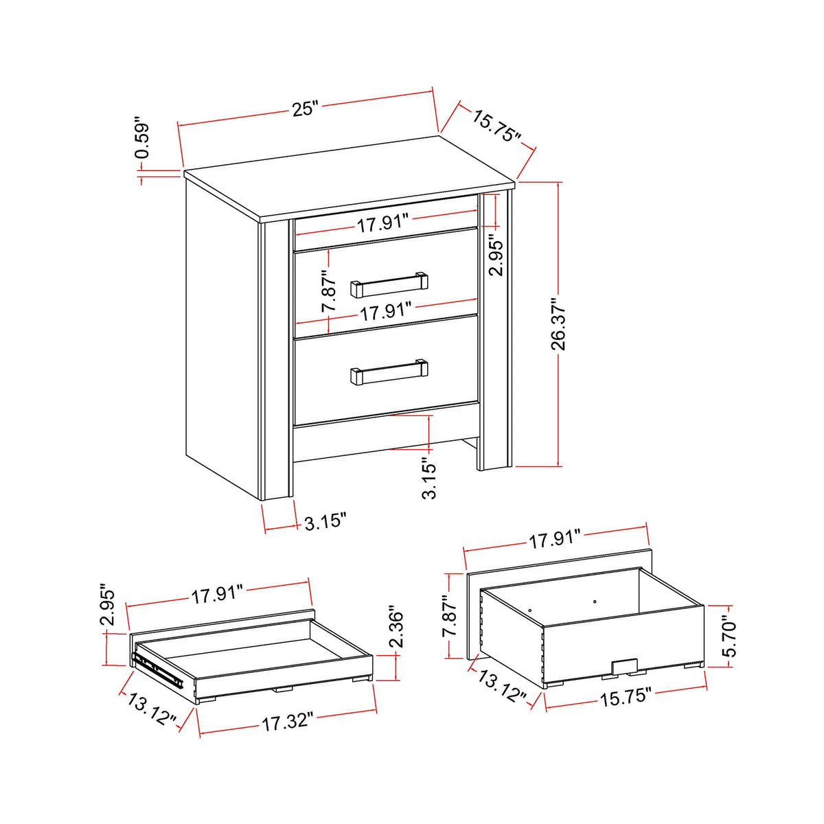 Lorenzo - 5 Piece Bedroom Set With Glittered Detailing