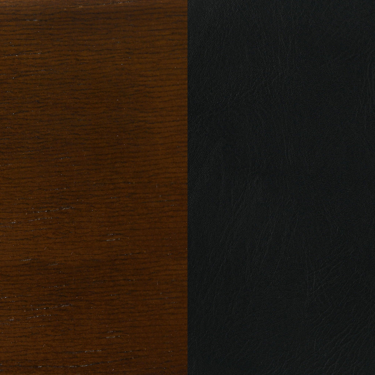 Swivel Stool With Upholstered Seat (Set of 2) - Black / Brown