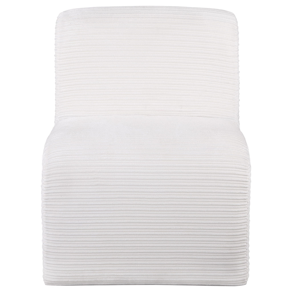 Winne - Curved Armless Accent Chair