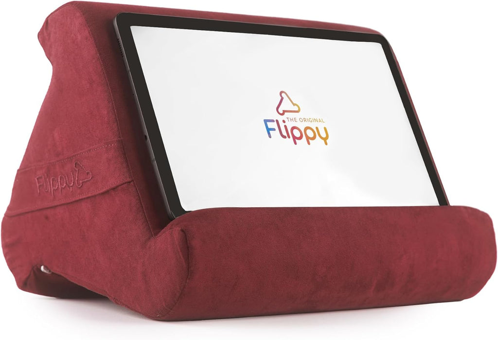 Original Tablet Pillow Stand & Ipad Holder, Gift for Book Lovers & Readers, Multi-Angle Stand with Storage for Lap, Desk & Bed, Compatible with Kindle, Fire, Ipad & Samsung, Nebbiolo