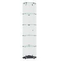 5 Tier Diamond Glass Display Case With 5 Dynamic LED Modes - Black