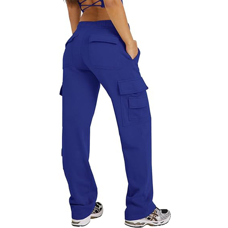 Women's Wide Leg Cargo Pants – High Waist, Multi-Pocket, Loose Fit